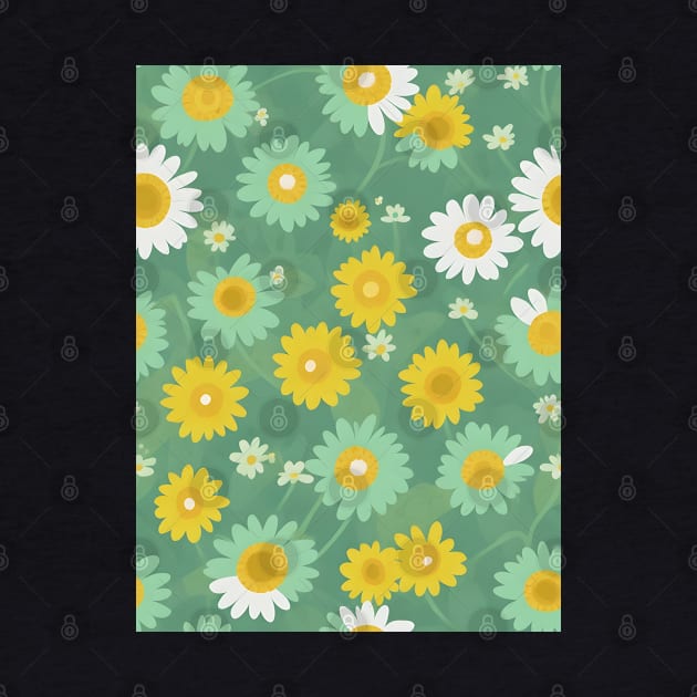 Daisy flower pattern by Spaceboyishere